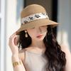 Summer new hat women's sunshade sunscreen hat outdoor travel Lafite straw hat bow sun hat advanced sense