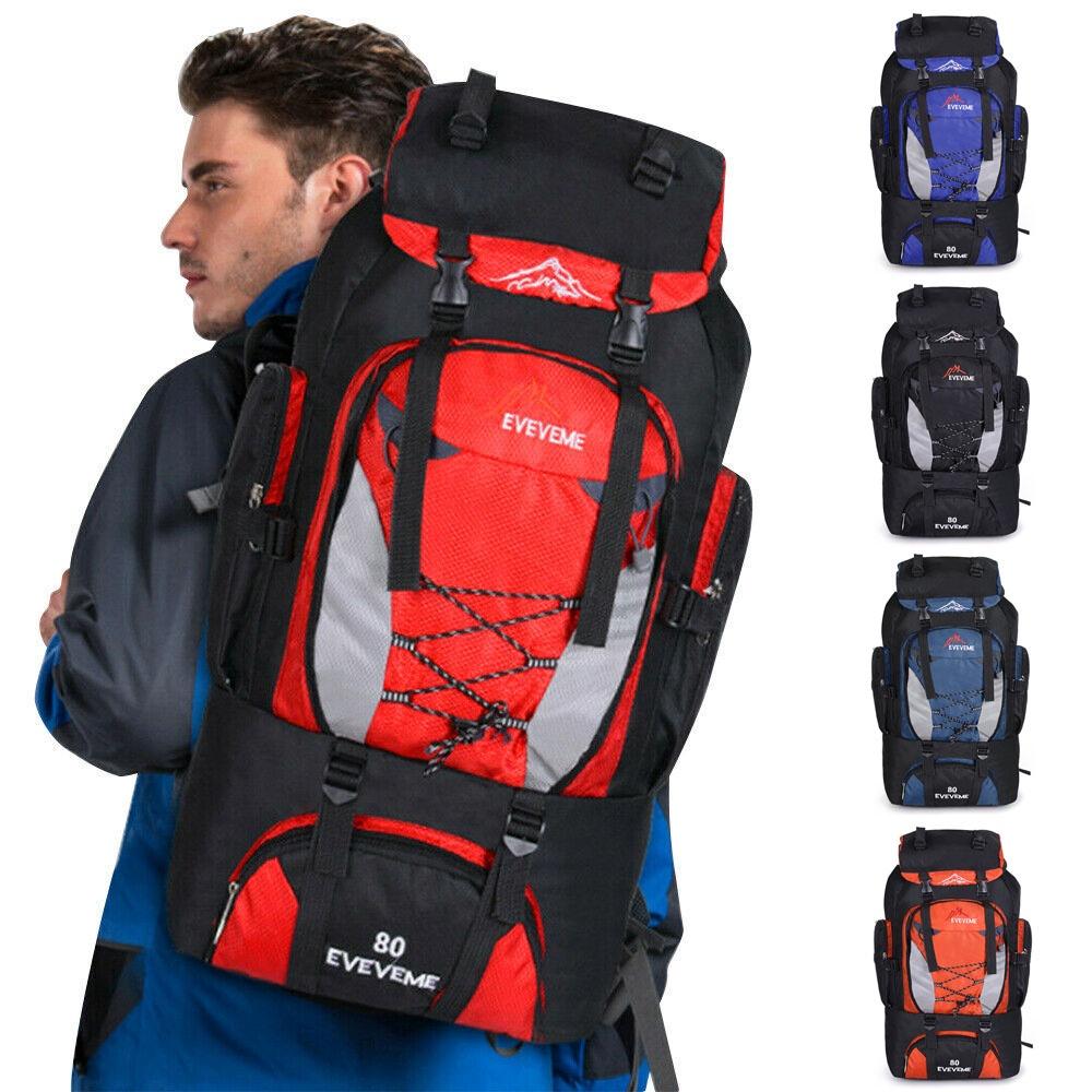 Travel 80l Outdoor Hiking Camping Backpack Waterproof Rucksack Trekking Pack Bag