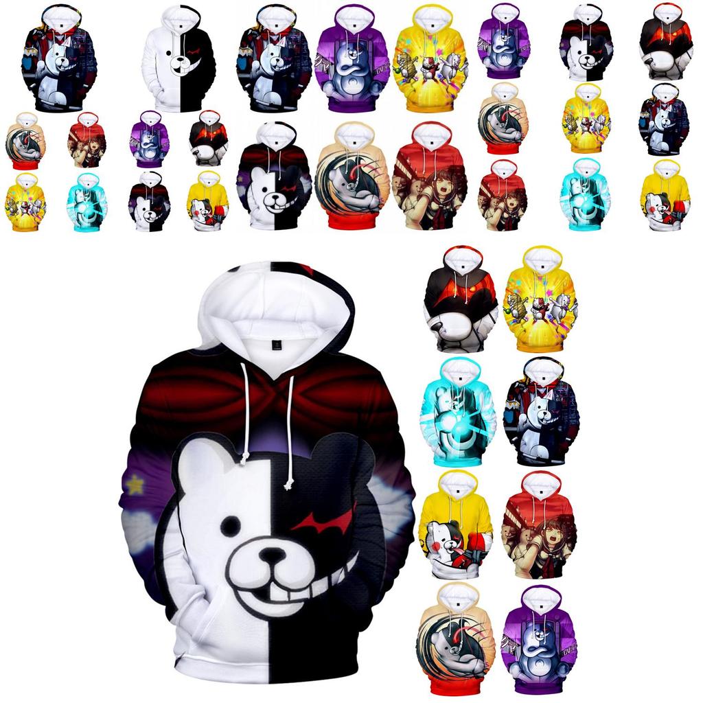 Danganronpa Monokuma Hoodie Extravagantly Soft Unisex Pullover For Anime Fans