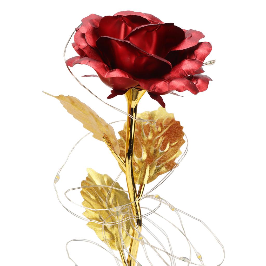 Rose Ornament Artificial Rose Flower in A Glass Dome with LED Light Eternal Flower Gift for Mother Girlfriend
