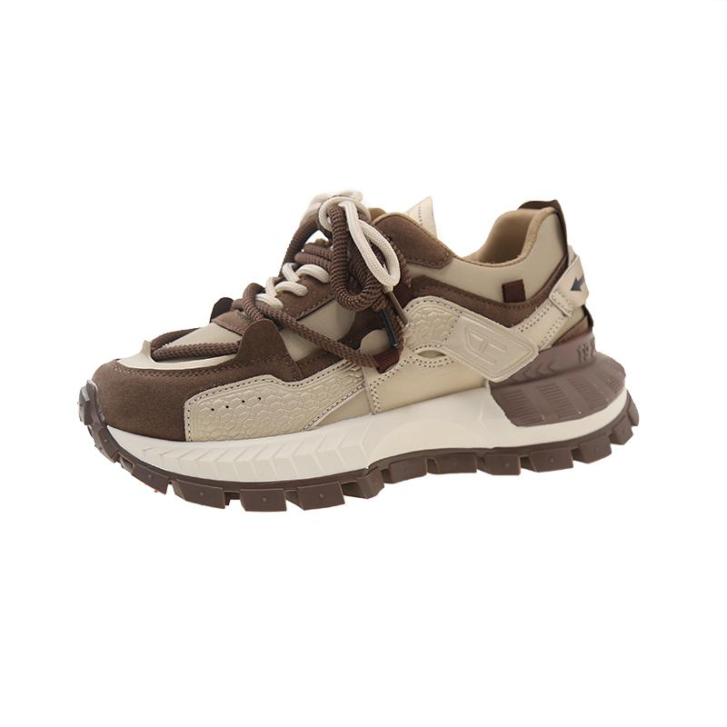 2024 Autumn New Vulcanized Shoes Women Mixed Colors Design Casual Shoes Versatile Trend Lace Up Sneaker Women's Sport Shoes