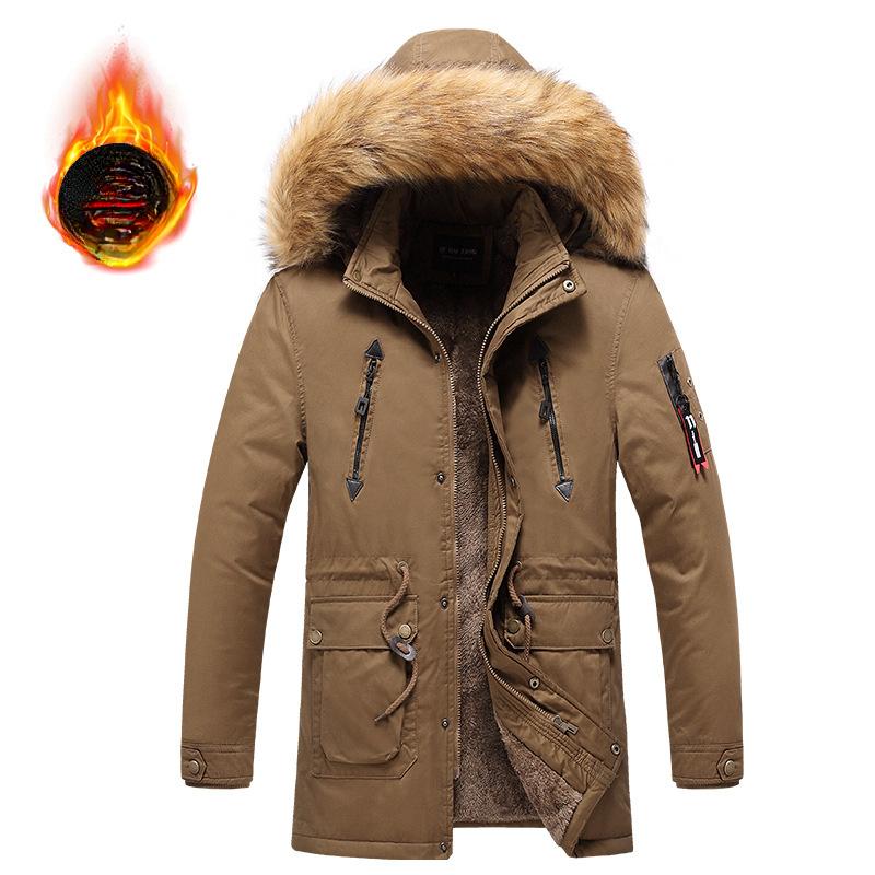 Зимняя хлопковая одежда Куртка утолщенная и бархатная Средняя и длинная хлопковая одежда — фото 3