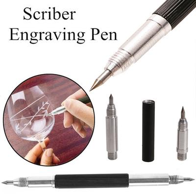 DIY Keramik Gravur Werkzeug Langlebig Anti Slip Griff Schriftzug Legierung Spitze Doppel Ende Ätzstift Glasritzrades Markierung Gravur Werkzeuge