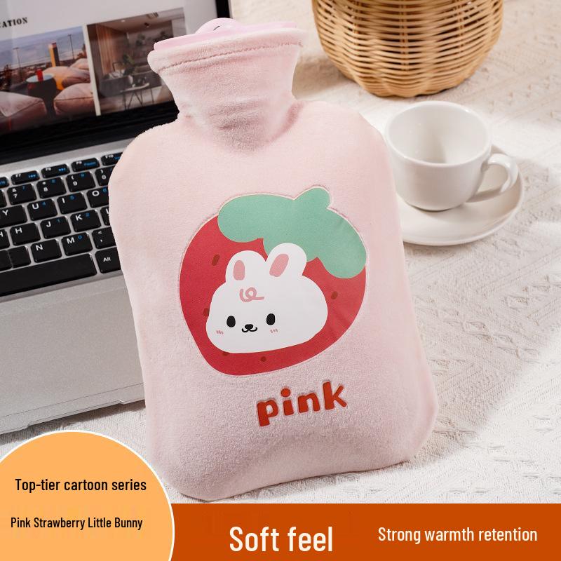 Kaqikete Cute Cartoon Plush Refillable Winter Hot Water Bottle & Hand Warmer