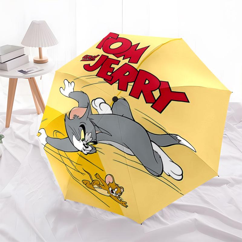 

1pc Pattern Automatic 3-Fold Cartoon Practical Umbrella, 8 Iron Frames, High-Value Folding Umbrella, Suitable for Office, Travel and Outdoor Adventure