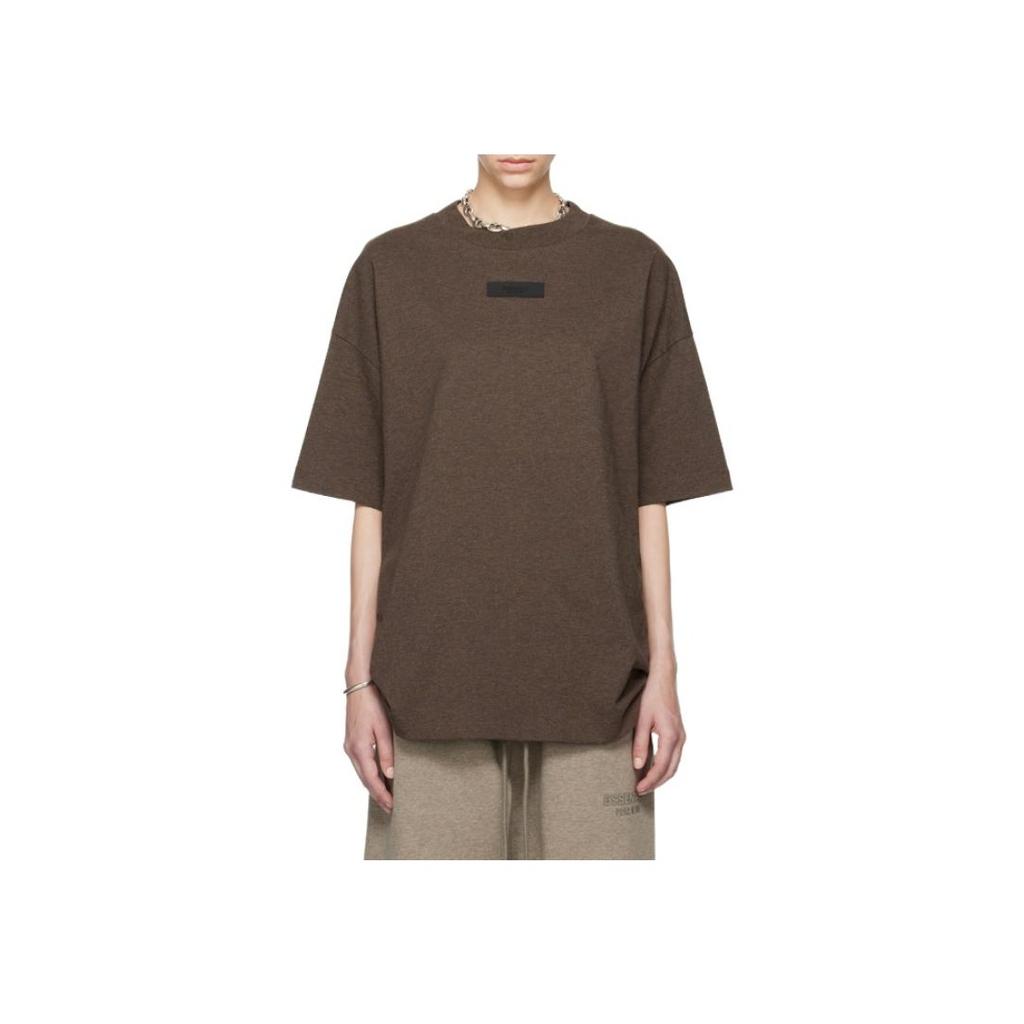 Fear of God Essentials Short-Sleeve Tee Heather Wood Men Tops Brown 125SU244192F