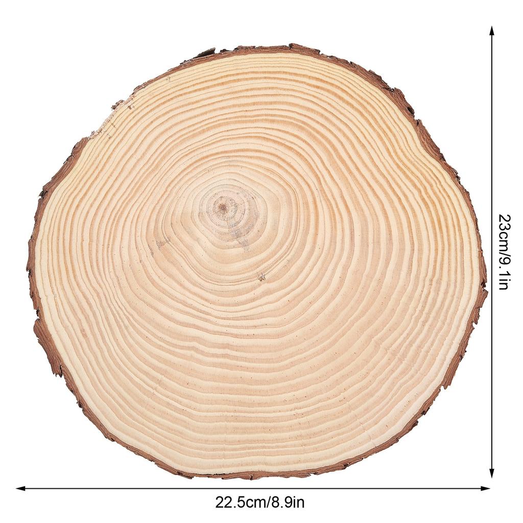 Natural Wood   Unfinished Wood Circles Ornaments Irregular Wood   with Bark