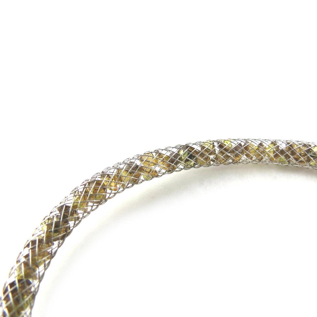 Les Trésors De Lily [M9439] - Gold 'Jewels' Designer Bracelet (4 Mm)