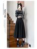 High-Waisted A-Line Pleated Midi Skirt - Elegant, Slimming Autumn Style for Women
