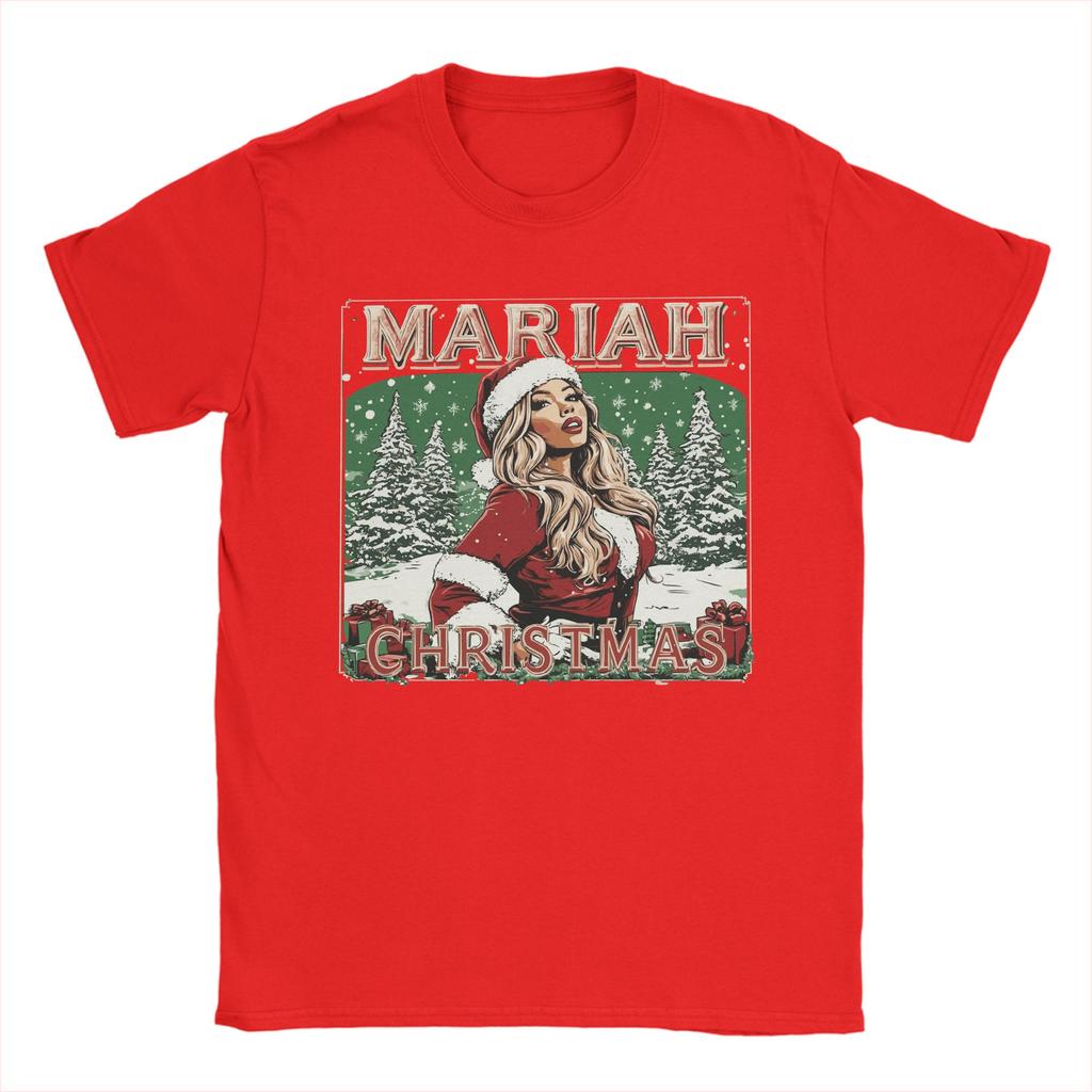 Men Mariah Carey 2025 Christmas T-Shirts  Cotton Top Tees Summer Y2K Casual Short Sleeve T-Shirt O-Neck Harajuku Tshirt Big Size