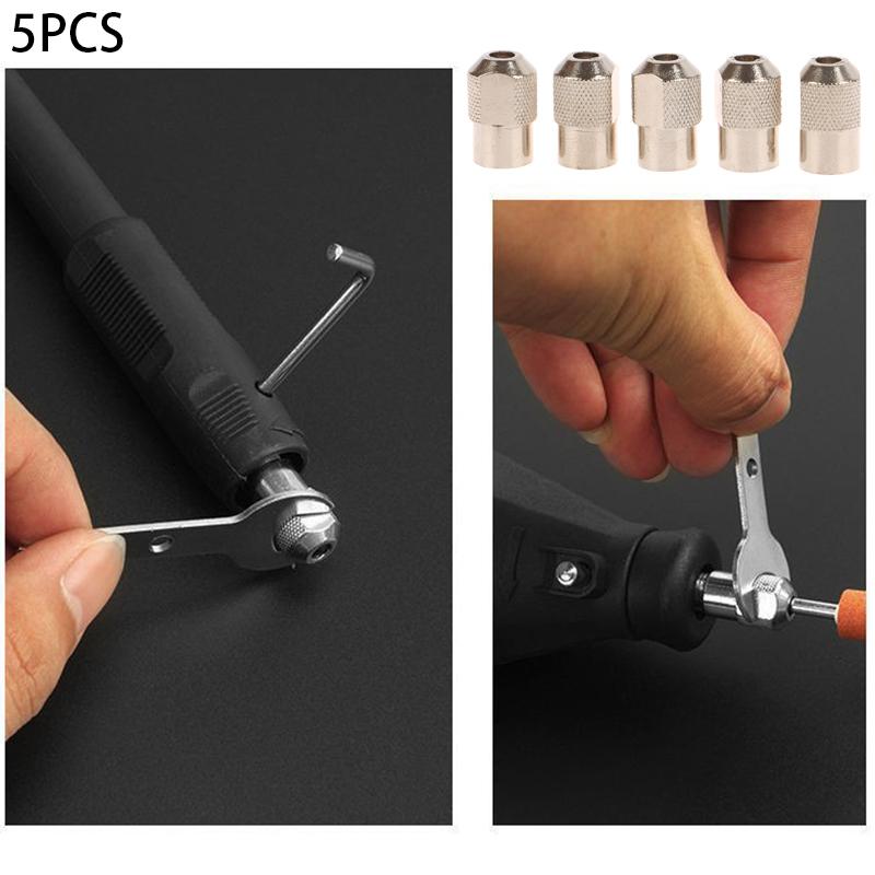 5 szt. Mini uchwyt wiertarski ze stopu cynku, nakrętka uchwytu, akcesoria do narzędzi obrotowych, akcesoria do elektronarzędzi, akcesoria do grawerowania