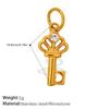 Gold Diamond Key Cross Pendant Multi-Style Personalized Pendant Diy Jewelry Accessories