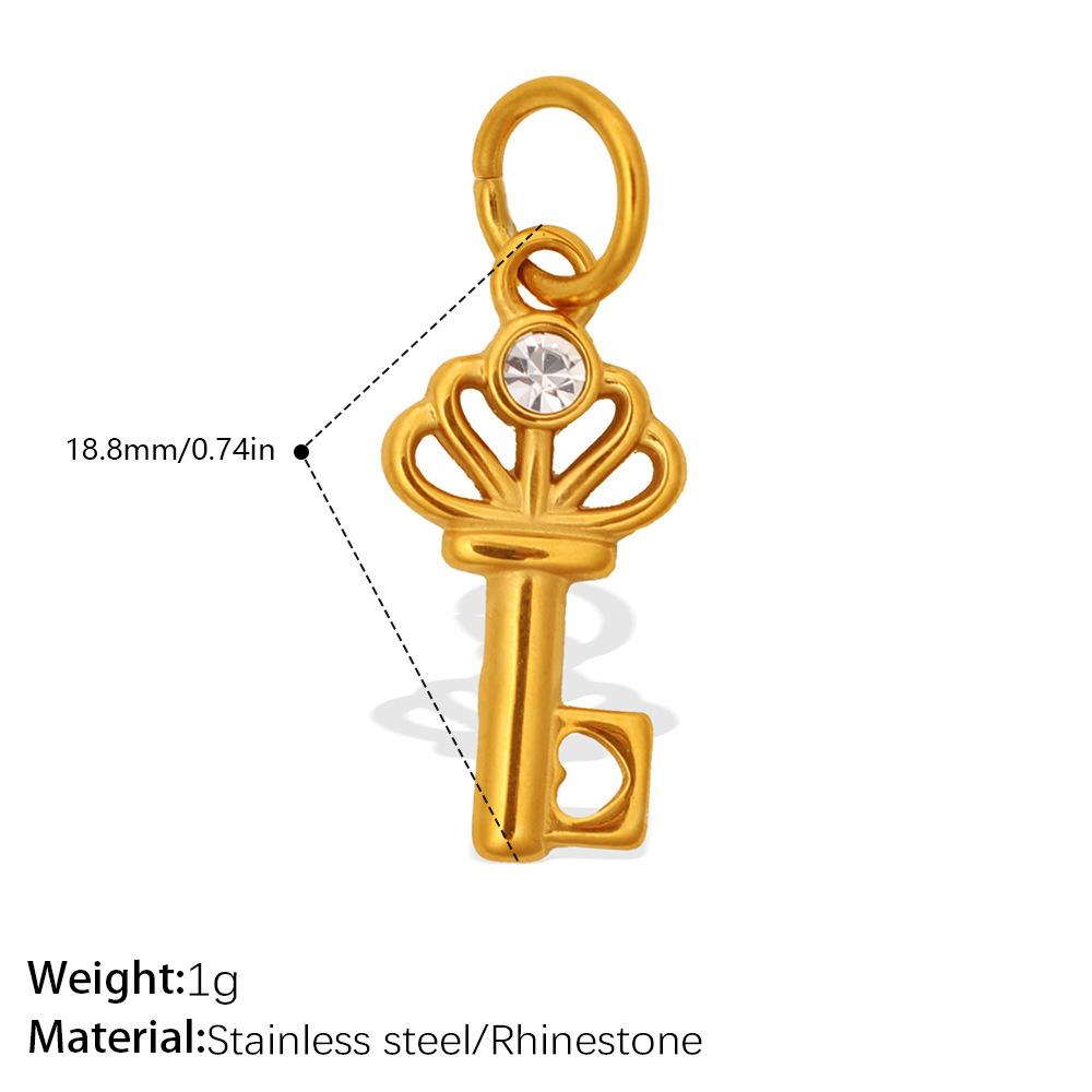 Европейский и американский золотой бриллиантовый ключ крест кулон многостильный персонализированный кулон DIY аксессуары для ювелирных изделий