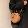Mode Damen Einfarbig Runde Kleine Schulter Sling Tasche PU Leder All-match Design Umhängetasche