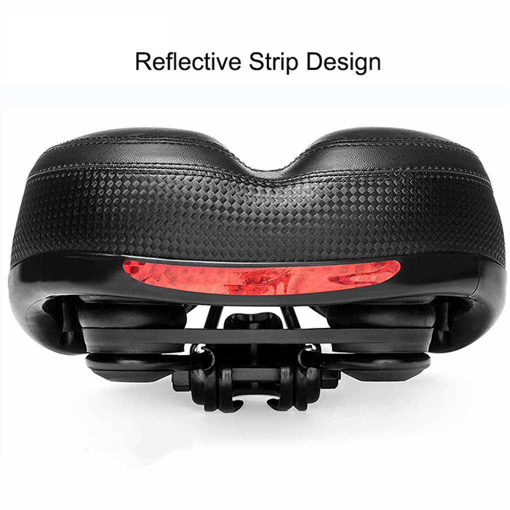 Bicycles Seat Cushion PU Mountain Bike Road Cycling Saddle Outdoor Sports Soft Reflective Strip Hollow Replacement Pad