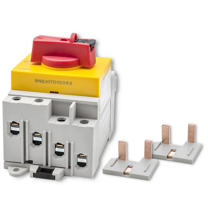 Qoltec DC Isolating Switch with Locking Function | Main Switch | 1200V | 32A | 8kV | 4P