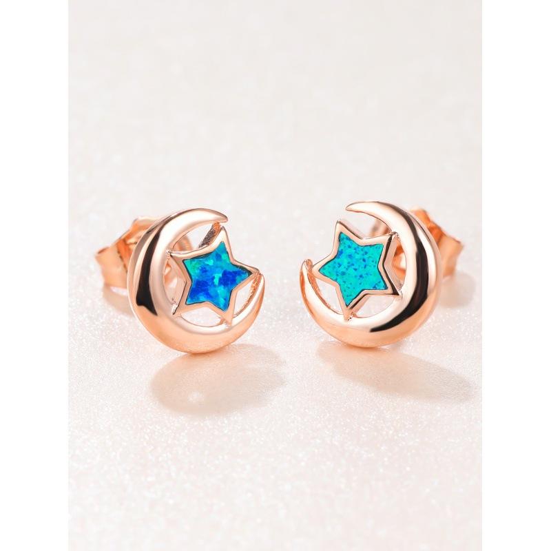 

Pentagram earrings female pure Mori simple personality versatile feeling earrings