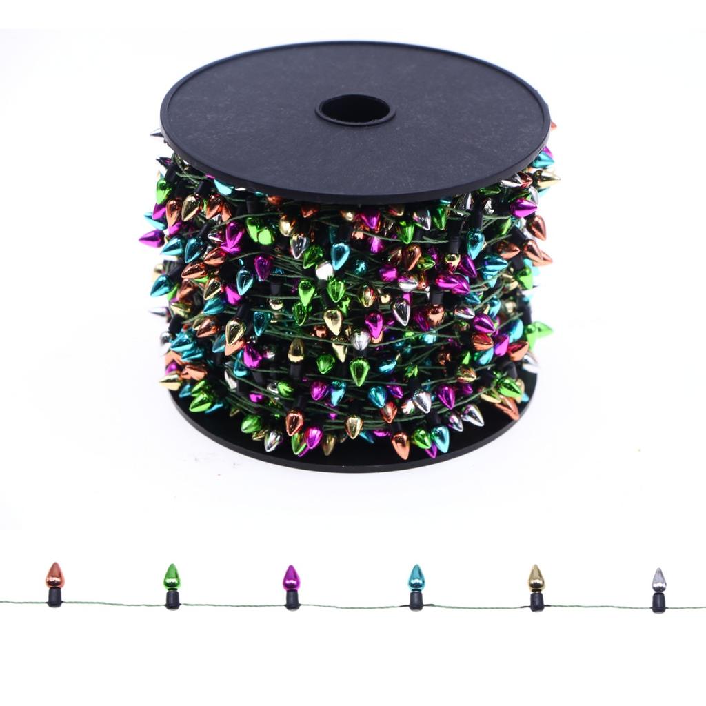 5M Mini Colorful Christmas Fairy Lights Fake Light String Dollhouse Decor Miniature Craft Furniture Accessory Pretend Play Toy