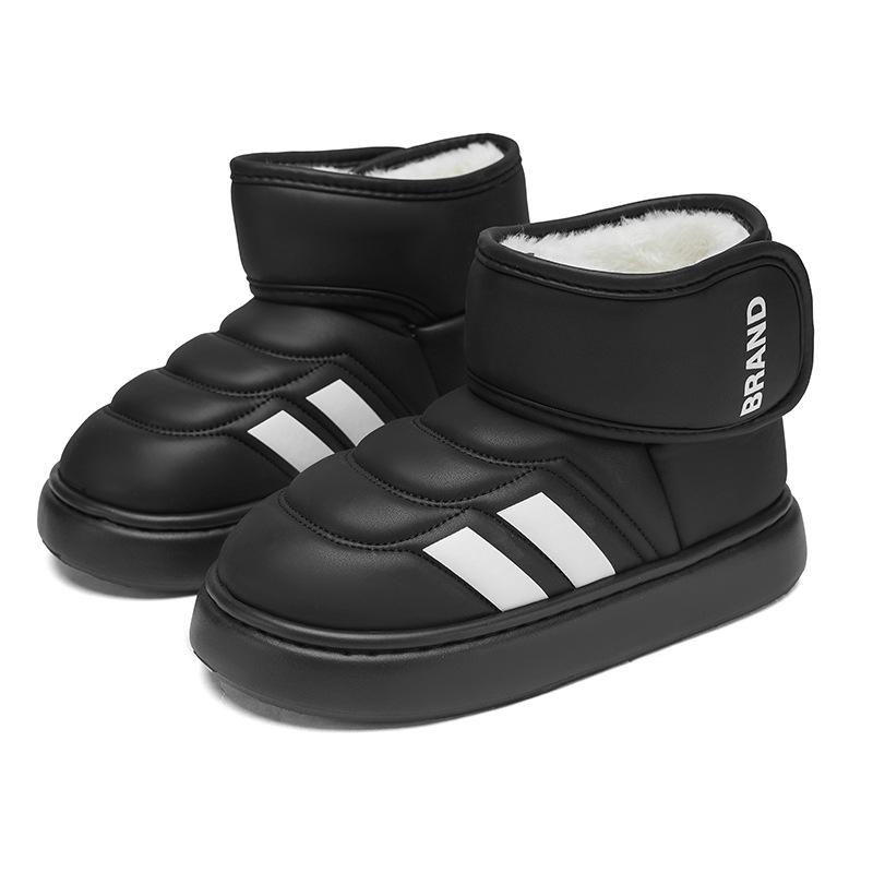 Winter snow boots piled thickened bread cotton shoes outdoor non-slip waterproof Velcro short cotton boots
