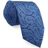 [S&W SHLAX&WING] Herren-Krawatten-Set, Paisley Denim Blau, Einstecktuch, Anzugjacke, Formelles Accessoire, Klassisch, 147cm