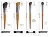 Luxury Animal Hair Makeup Brush with Beechwood Handle - Powder, Blush, Eyeshadow, Detail Brushes