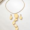 Retro Simple and Exquisite Personality Generous and Versatile Premium Gold Necklace Earrings for Women