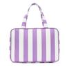 Collapsible Striped Toiletry Storage Bag Multi Compartment Cosmetic Pouch  Gift Giving