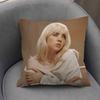 Singer B-Billie-Girl E-eilish Pillow Cushion Cover Pillowcase Living Room Sofa Home Decor Customized
