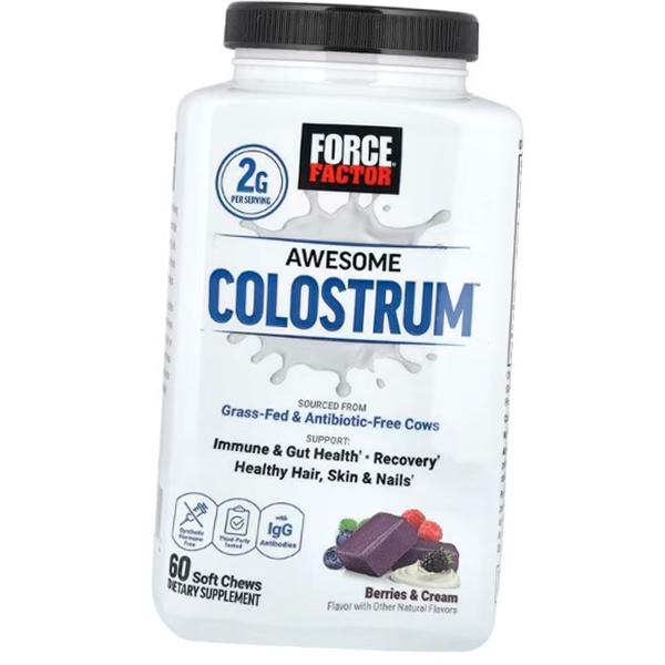 Colostrum Concentrated, Awesome Colostrum, Force Factor 60 Softgels Berries-cream (72641006)