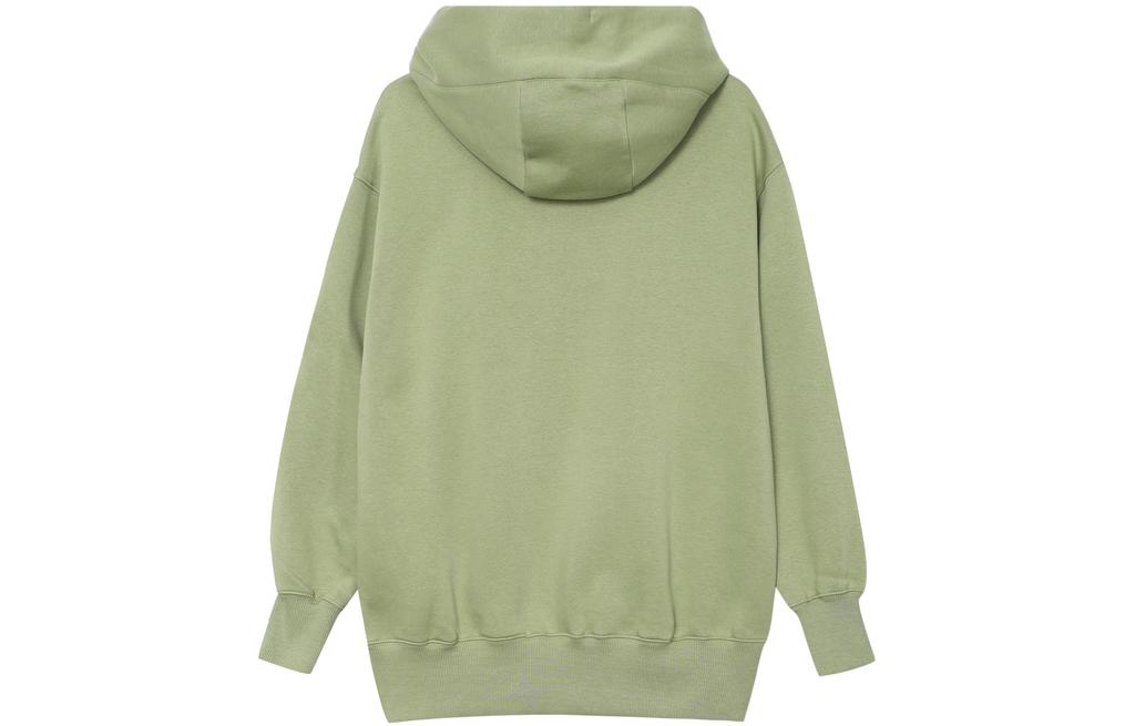 Nike Phoenix Fleece Solid Color Hooded Casual Fleece Lined Long Sleeved Sweatshirt Women's Oil Green DQ5861-386