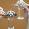 Lily of the Valley Hanfu Hairpin: Women's Elegant Tassel Bun Clip Hair Accessory
