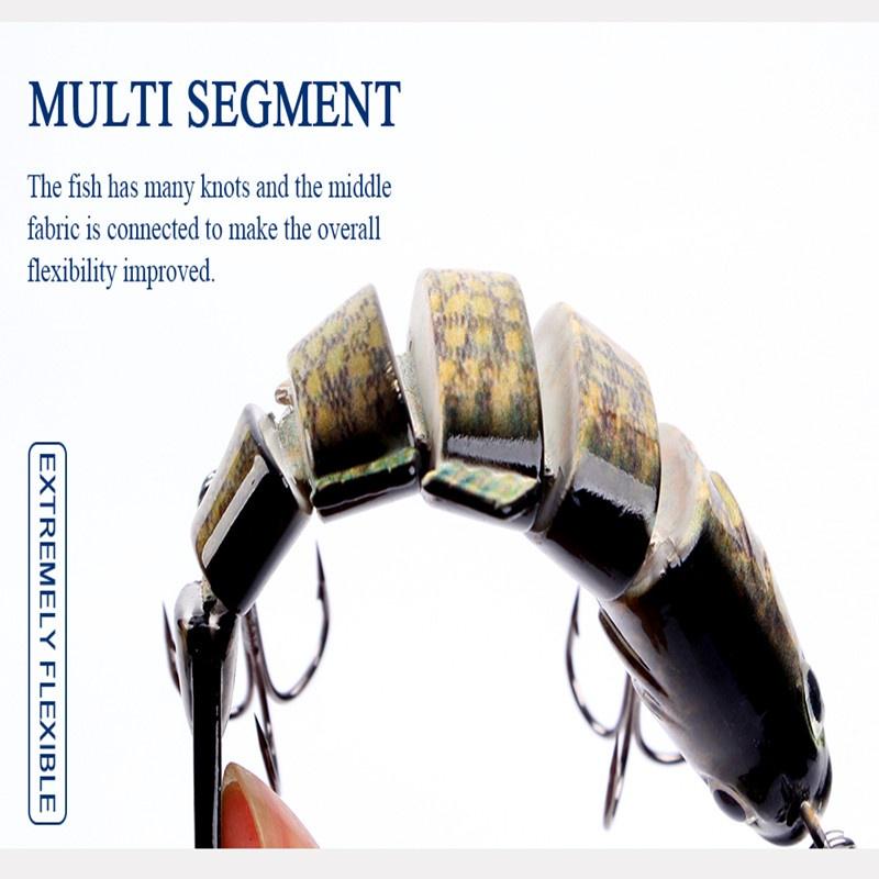 FTK 1PCS 6 Sections Hard Sinking Fishing Bass Lure Weight 20g Length 84mm