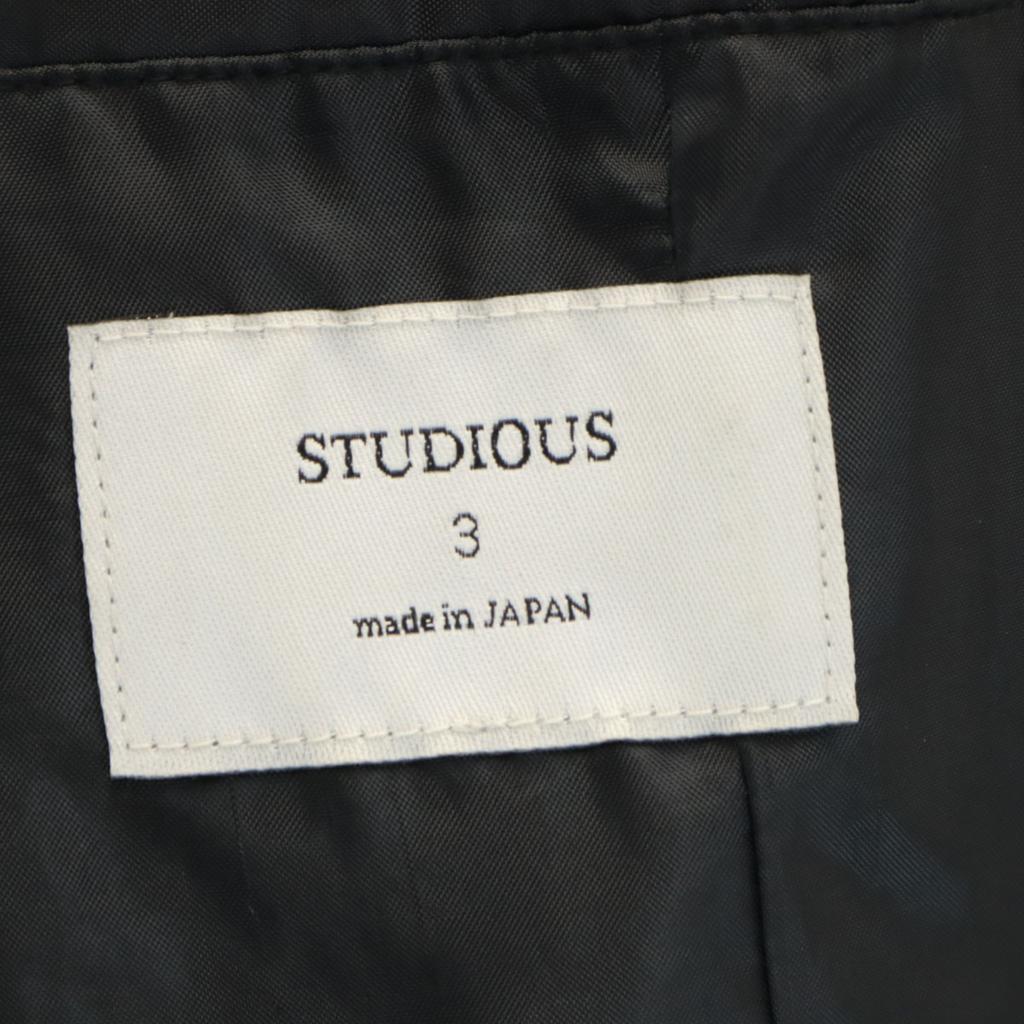 STUDIOUS Made In Japan Wool Blend Chester Coat 3 Black Men's Used