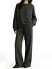 Spring Women's Silk Wool Wide-Leg Knit Pants: Loose, Drapey, Elastic, Soft, Double-Sided Texture.