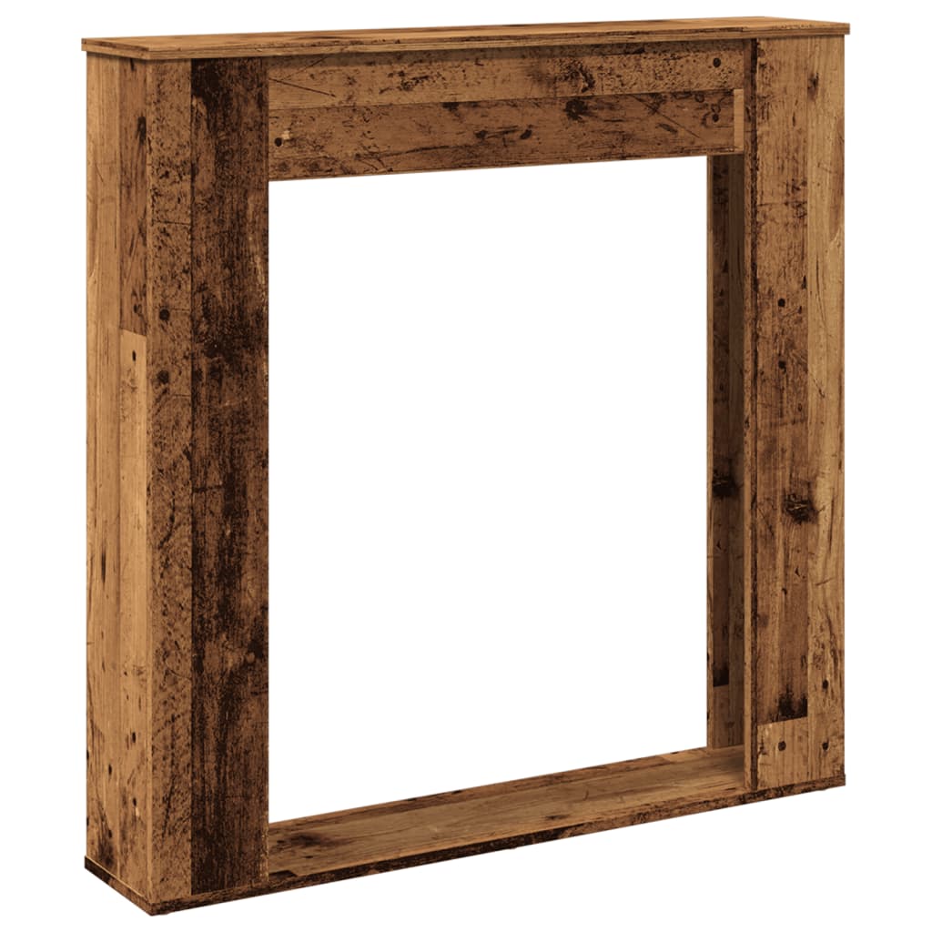 Kamin Sims Regal Rustikal Altholz Optik 100 x 20 x 100 cm Holzwerkstoff