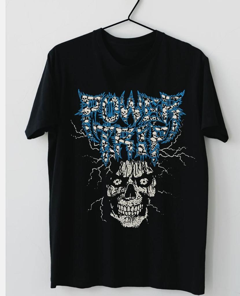 NEW Power Trip Band Short Sleeve Cotton Black All Size T-Shirt