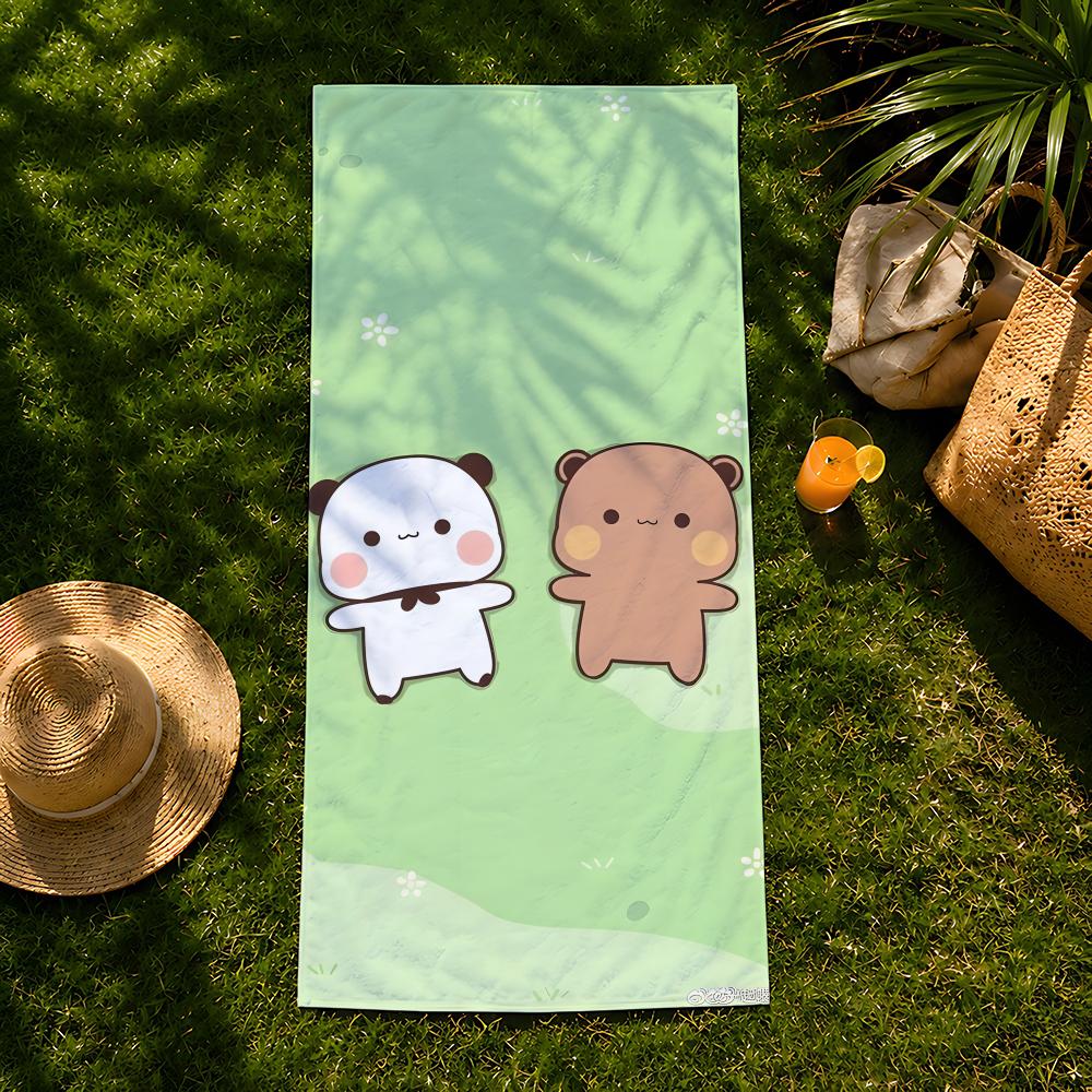 Character P-Peach C-Cat Towel Beach Towel, Quick Drying Absorbent Bath Towel For Swim,Gym,Camping,Outdoor Hot