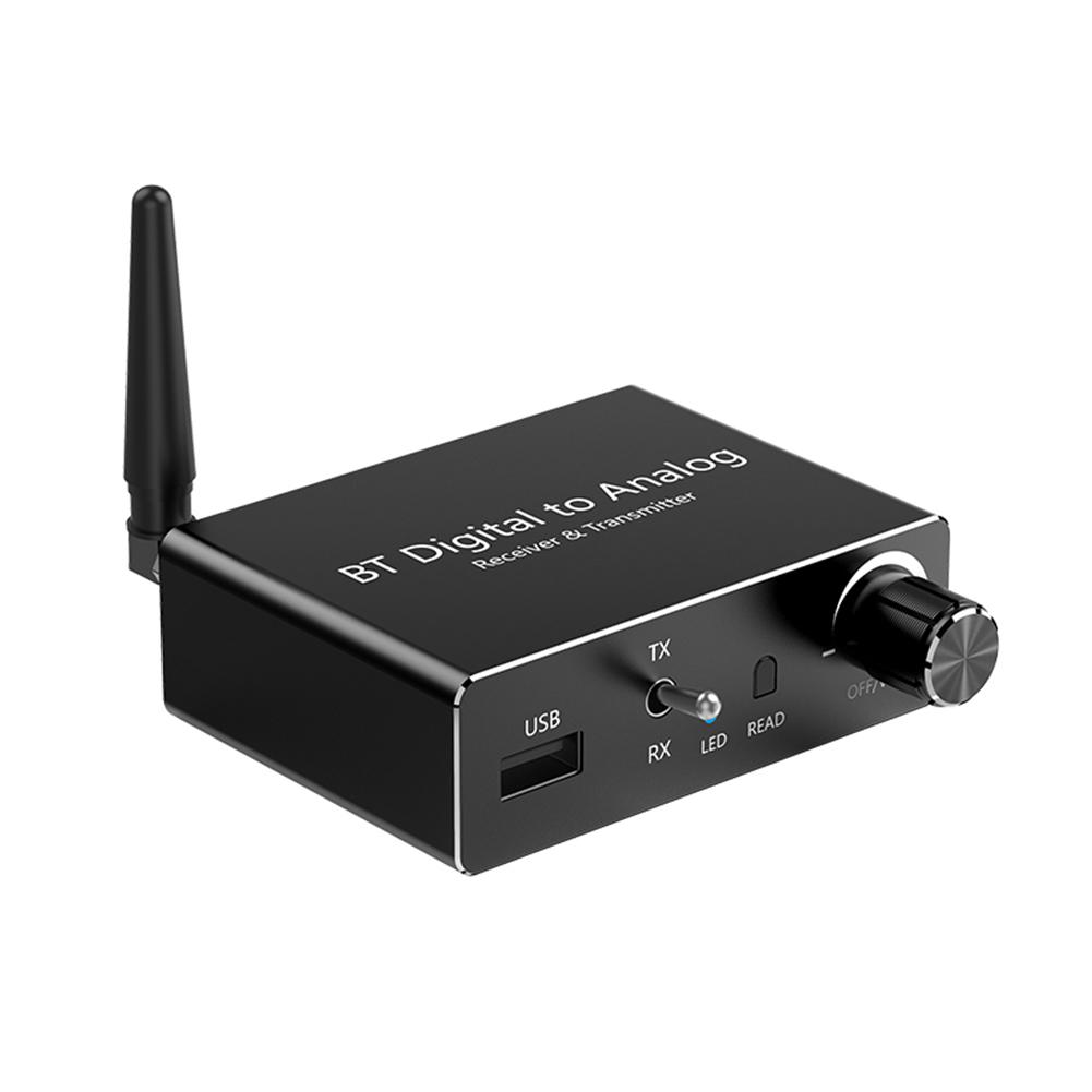 

BT 5.3 Receiver Transmitter Digital To Analog Audio Converter DAC Toslink Optical To 3.5mm Jack Adapter for Amp TV Home Cinema чорний