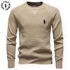 Polo Ralph Lauren 2025 Autumn and Winter Embroidery New Round Neck Fashionable Solid Color Sweater Men's High-quality Business Casual Knitted