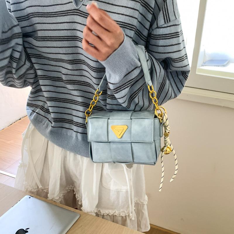 

Fashion small square bag women s high sense versatile shoulder messenger bag work small bag синий