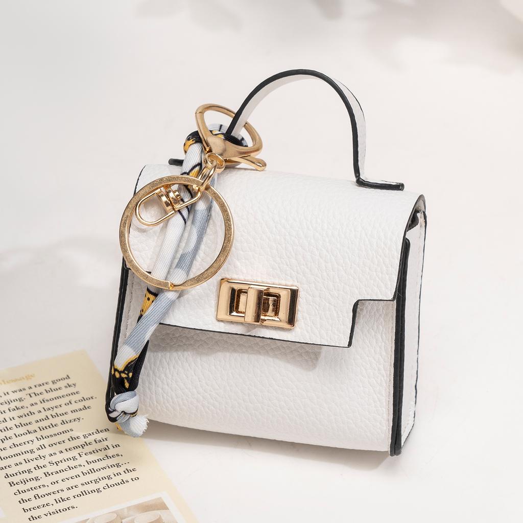 Mini wallet light luxury bag pendant mini platinum bag cute creative car key chain charm lipstick headphone case
