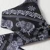 Women's Bandana Paisley Print High Waist Bikini Set, Halter Two Piece Swimsuit
