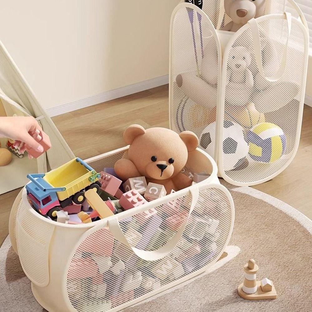 Cutie de Depozitare Jucării pentru Copii de Capacitate Mare Portabilă Organizator Jucării de Pluș Sac de Depozitare pentru Uz Casnic Dormitor