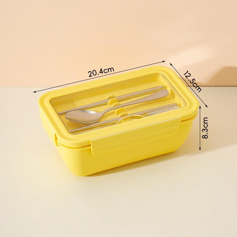 Microwave-Safe Bento Box With Leakproof Lid Dual Compartment Office Lunch Student Meal Prep Travel
