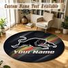 Round Rug Custom NamePenrith Panthers Pattern Non Slip Carpet Home Floor Decor