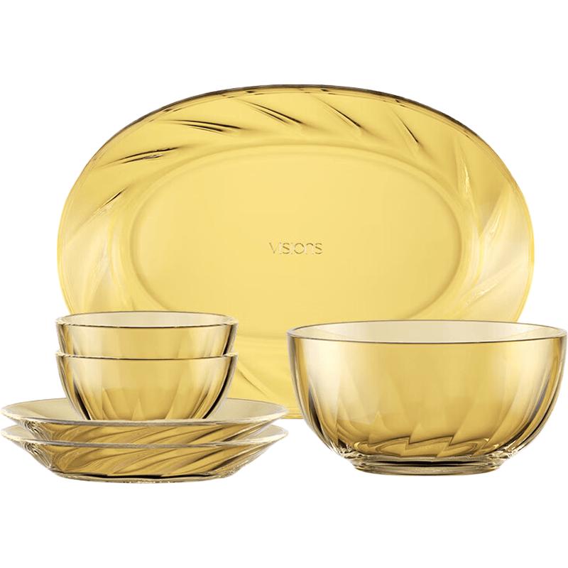Corning VISIONS Threaded High Borosilicate Glass Dinnerware Set