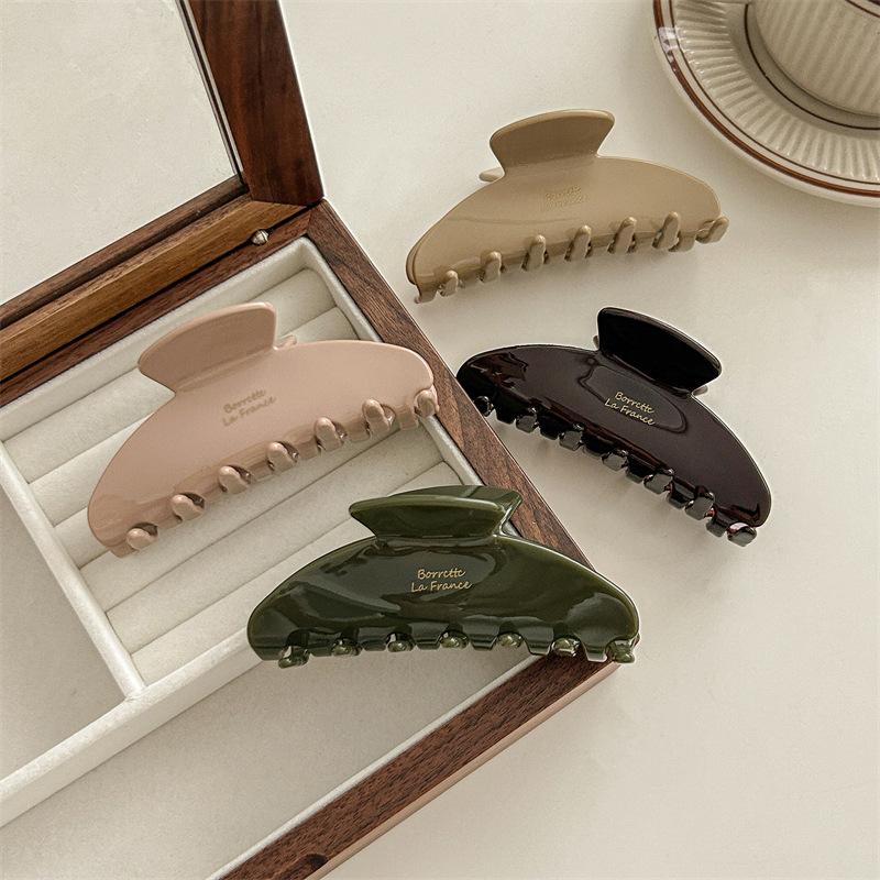 Damen Exquisite Elegante Acetat Große Haarklammern Temperament Hai Haarspangen Für Mädchen Haaraccessoires Französische Haarspangen