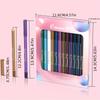 CMAADU 12pcs Waterproof Eyeliner Pencil Set - Sweat-Resistant, Transfer-Proof, Shimmering Multi-Color Eyeshadow & Highlighter Kit for Beginners