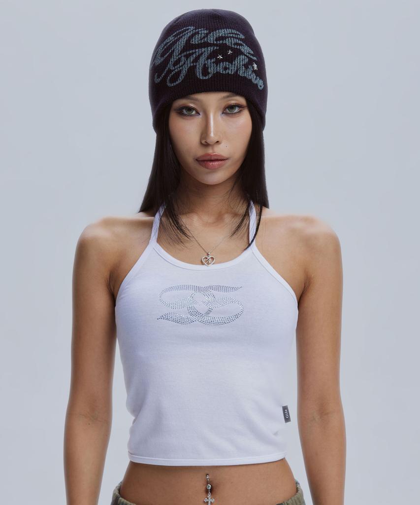Gillaakaibeu Lettering Logo Beanie_Bk