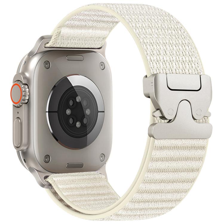 Parachute Buckle Mountain‑Pattern Woven Nylon Watch Band Strap For Apple Watch 38‑49mm Series 1‑11 Ultra SE